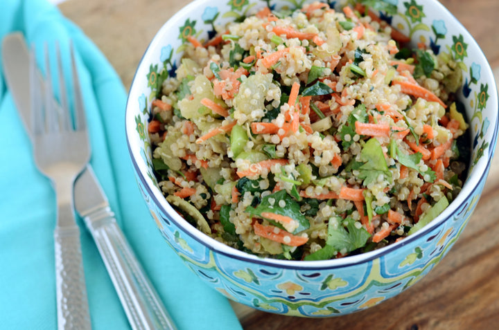 Hemp Quinoa Salad with Dressing