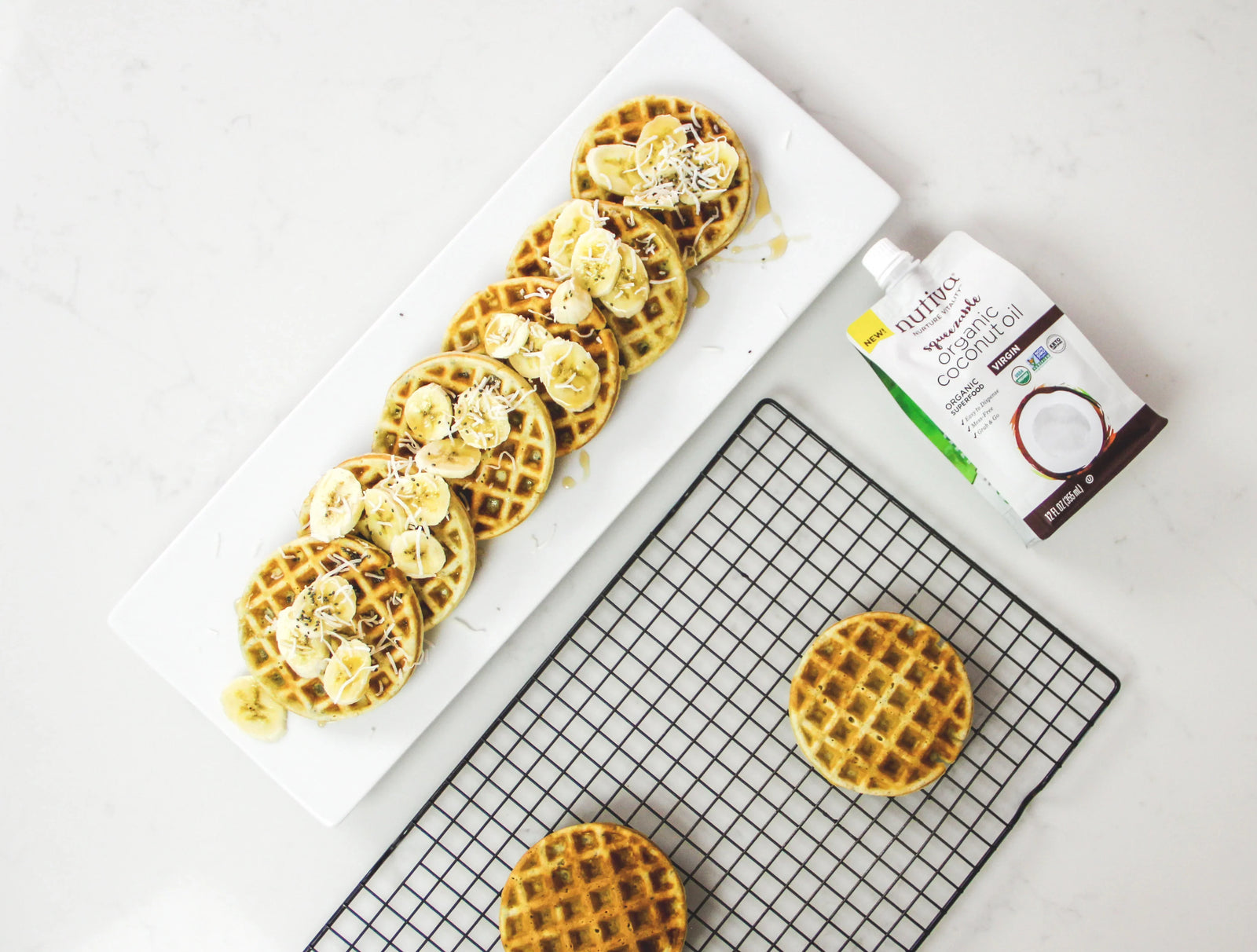 Mini Coconut & Chia Waffles