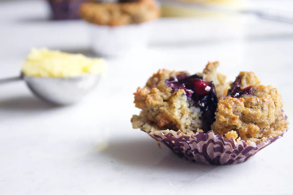Mini Berry Coconut Muffins
