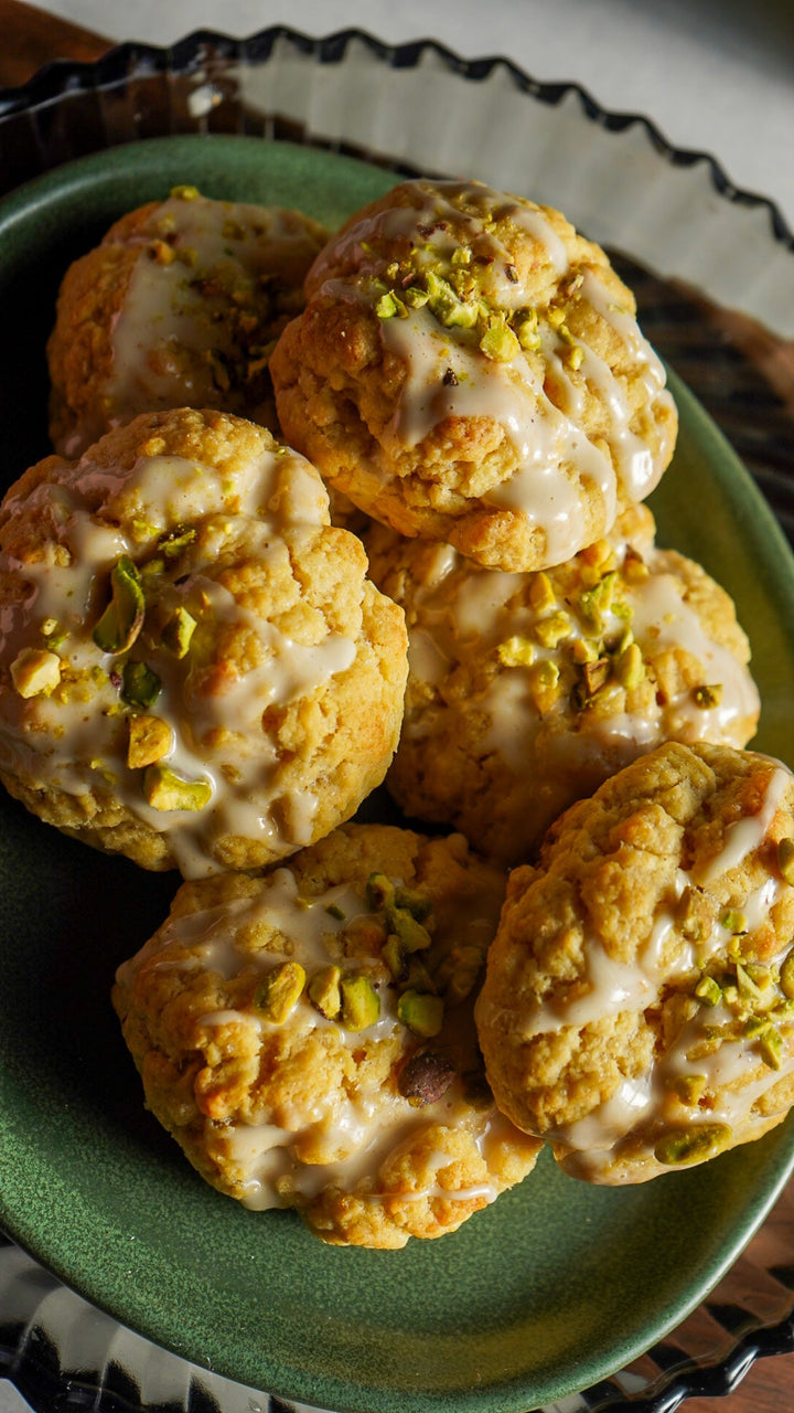 Blood Orange Pistachio Cookies