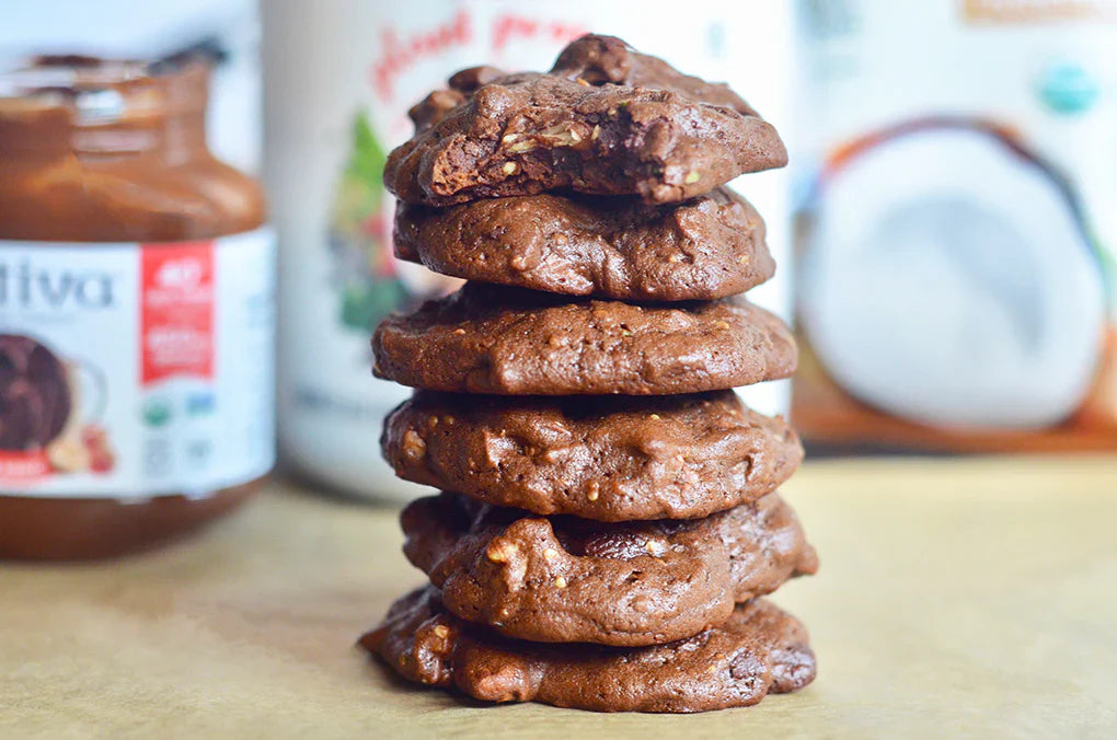 Chewy Chocolate Hazelnut Protein Cookies