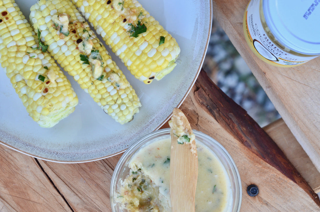 Corn on the Cob with Vegan Herbed Butter