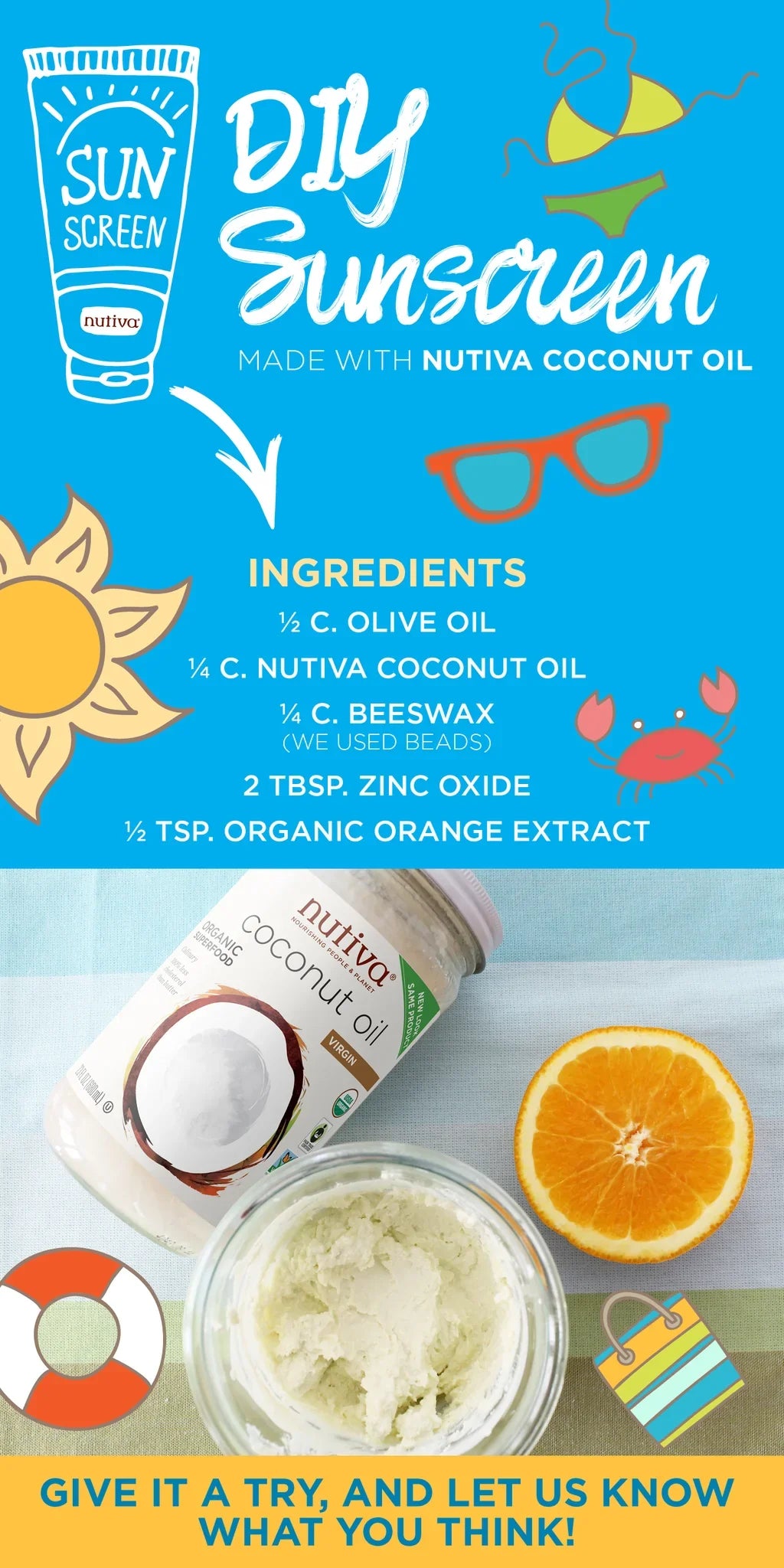 DIY Sunscreen Made with Coconut Oil