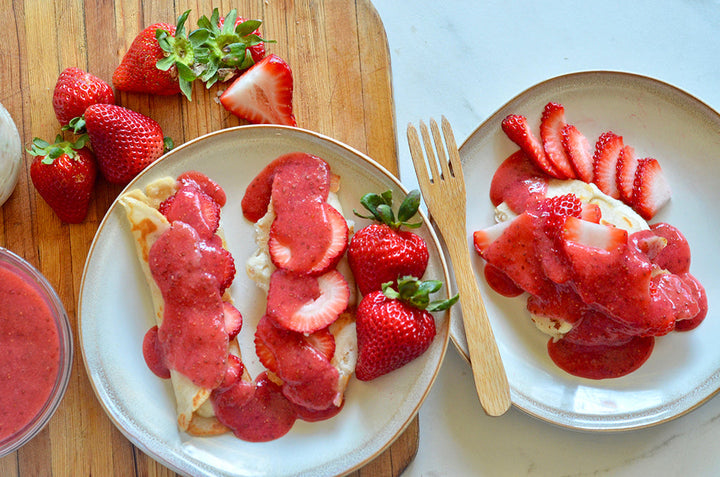 strawberry rose crepes