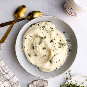 Roasted Garlic Mashed Cauliflower