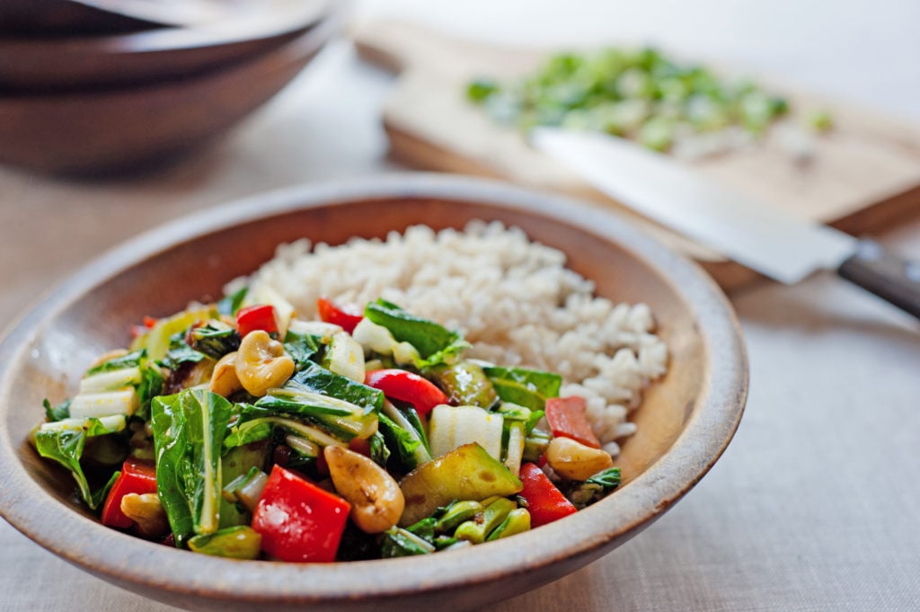 Stir Fry Bok Choy with Cashews