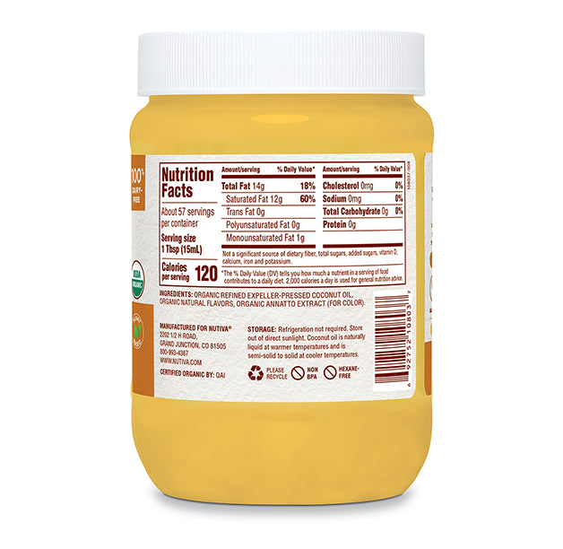 Organic Coconut Oil Buttery Flavor