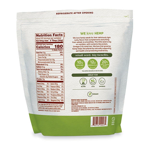 Organic Shelled Hemp Seeds