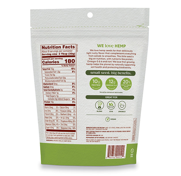 Organic Shelled Hemp Seeds
