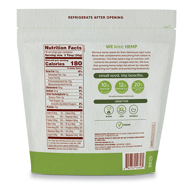 Organic Shelled Hemp Seeds